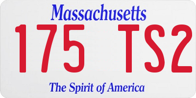 MA license plate 175TS2