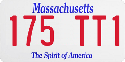 MA license plate 175TT1