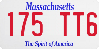 MA license plate 175TT6