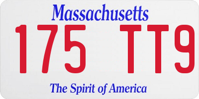 MA license plate 175TT9
