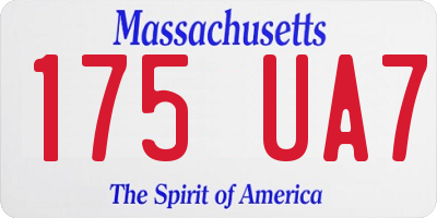 MA license plate 175UA7