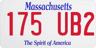 MA license plate 175UB2