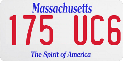 MA license plate 175UC6