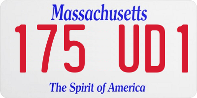 MA license plate 175UD1
