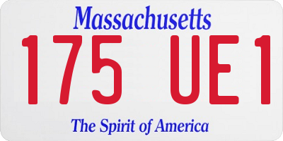 MA license plate 175UE1