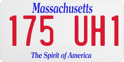 MA license plate 175UH1