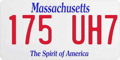 MA license plate 175UH7