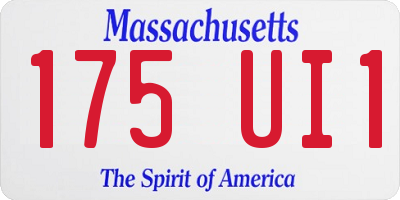 MA license plate 175UI1