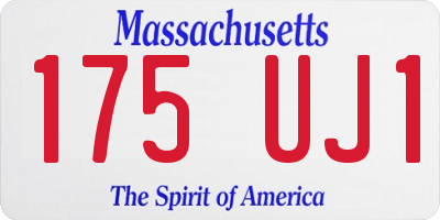 MA license plate 175UJ1