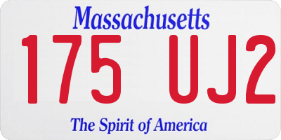 MA license plate 175UJ2