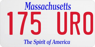MA license plate 175UR0