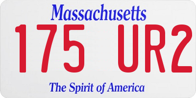 MA license plate 175UR2