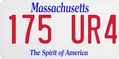 MA license plate 175UR4