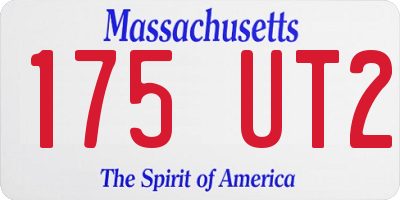 MA license plate 175UT2