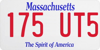 MA license plate 175UT5