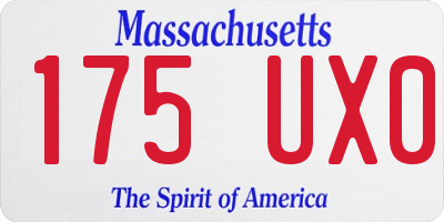 MA license plate 175UX0