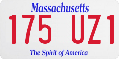 MA license plate 175UZ1