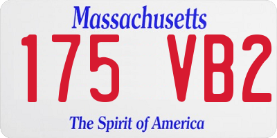 MA license plate 175VB2