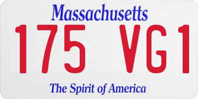 MA license plate 175VG1