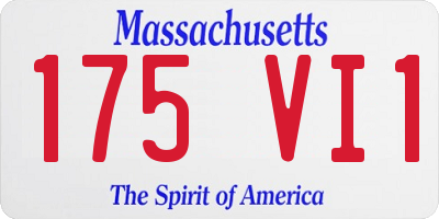 MA license plate 175VI1