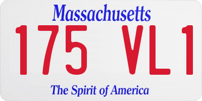 MA license plate 175VL1