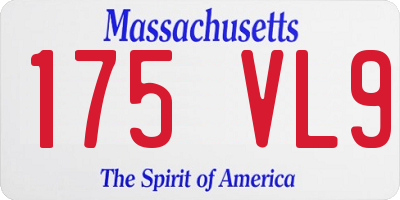 MA license plate 175VL9