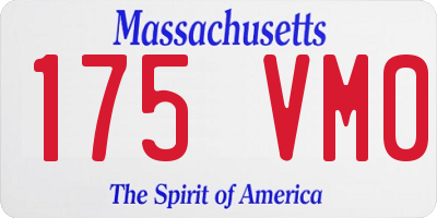 MA license plate 175VM0