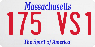MA license plate 175VS1