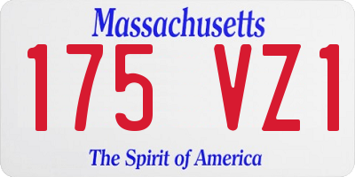 MA license plate 175VZ1