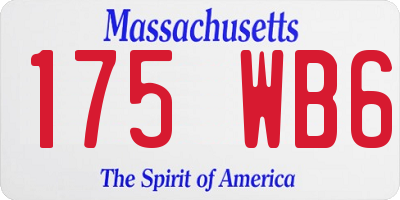 MA license plate 175WB6