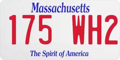 MA license plate 175WH2
