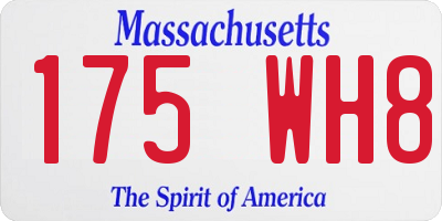 MA license plate 175WH8