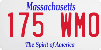 MA license plate 175WM0