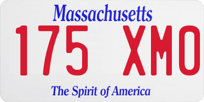 MA license plate 175XM0
