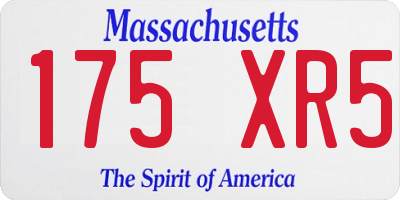 MA license plate 175XR5