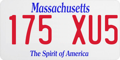MA license plate 175XU5