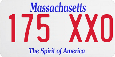 MA license plate 175XX0