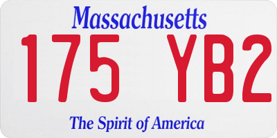 MA license plate 175YB2