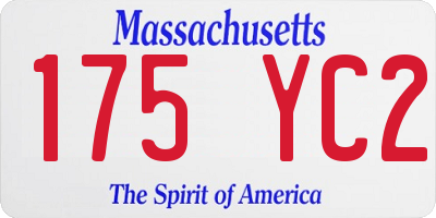 MA license plate 175YC2