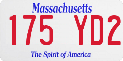 MA license plate 175YD2
