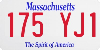 MA license plate 175YJ1
