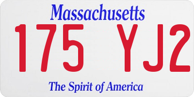 MA license plate 175YJ2