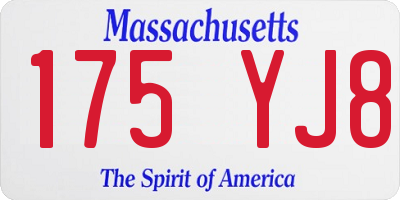 MA license plate 175YJ8
