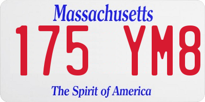 MA license plate 175YM8