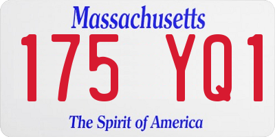 MA license plate 175YQ1