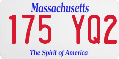MA license plate 175YQ2