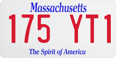 MA license plate 175YT1