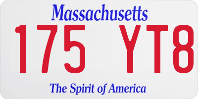 MA license plate 175YT8