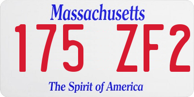 MA license plate 175ZF2