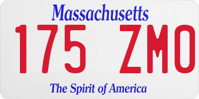 MA license plate 175ZM0